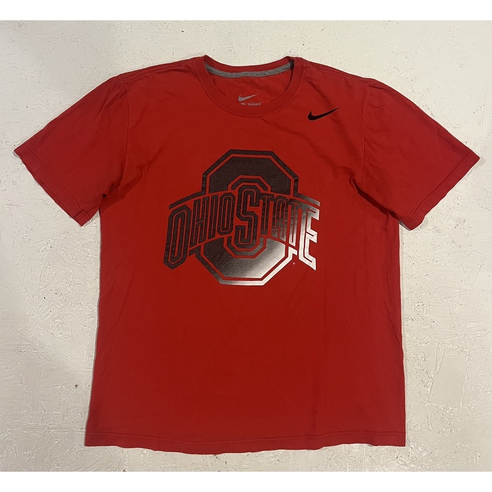 Nike Regular Ohio‎ State Buckeyes Shirt Mens Large Red Football NCAA College
